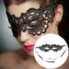 Máscaras de dormir femininas ocas pretas rendas meio olho máscara facial adereços de festa de formatura fantasia máscara de halloween máscaras de festa sexy por atacado J230602