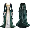 Vestidos Vestidos góticos punk medievales Disfraces de Halloween para mujeres Cosplay Palacio Noble Túnicas largas Manga de campana antigua Vestidos de princesa