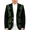Mäns kostymer Stöd Design Herrens Casual Samoa kostym Jacka Klassisk enkelbröstrocktrendkläder