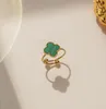 디자이너 러브 링 링 클래식 4 Four Leaf Clover Ring Diamond Butterfly Ring Goldy 웨딩 오픈 링 브랜드 보석류 링 발렌타인 어머니의 날 선물