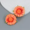 Brincos femininos com flor de lafite de tecido moderno com geometria exagerada brincos brincos para banquetes joias acessórios