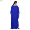 مغربية Kaftan الشرق الأوسط Abaya Prom Dresses Royal Blue Chiffon الأكمام الطويلة الذهبية للأحداث الرسمية الأحداث الحزب دبي المساء العربي Maxi Dress CL2354