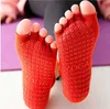 Kadın Anti-Slip Gym Fitness Dance Pilates Socks Profesyonel İç Mekan Yoga Egzersiz Çorap Beş Ayak Toe Peep Nefes Altsız Dans Bale Bayanlar Sox Haksızlar