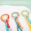 Leashes Rainbow Dog Leash med handtag Walking Training Candy Color Cotton Lead Rope för Edium stora hundar Leash Chihuahua Correa de Perro