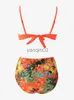 Women's Swimwear Riseado High Waist Bikinis Swimsuit Sexy Push Up Swimwear Women 2023 Orange biquinis Floral Printed Summer Beachwear J230603