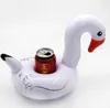 Uppblåsbar kopp float flamingo Swan Duck Unicorn Cup Holder Wasters Drick float för simning Air Madrasser Toy Water Party Supplies