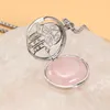 Pendentif Colliers Pierre Naturelle Collier Rond Main Clair Quartz Améthyste Opale Lien Chaîne Guérison Cristaux Charmes Pour Les Femmes