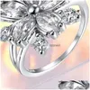 Band Ringen Leuke Vrouwelijke Roze Kristal Steen Vinger Ring Charm Sier Kleur Dunne Bruiloft Voor Vrouwen Bruid Bloem Zirkoon Engagement Bands D Dhems