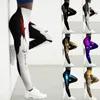 Leggings femininas de cintura alta com estampa de tigre 3D, calças de ioga, animais, treino, leggings, roupas de academia, leggins femininas