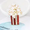 Brooches Pearl Popcorn For Women Unisex Rhinestone Party Casual Office Daily Clothing Suit Bag Jewelry Accesories Gifts