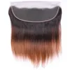 Cheveux humains brésiliens 1B/4/30 faisceaux de vague de corps de couleur trois tons avec 13X4 dentelle frontale 4 pièces/lot Yirubeauty