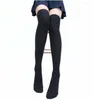 Damen-Socken, solide, oberschenkelhohe Baumwolle, passend zum Stricken, warme lange Strümpfe, japanische Overknee-Beinwärmer, verlängert