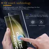 Verre trempé pour Samsung Galaxy S23 Ultra Support d'empreintes digitales 3D verre incurvé pleine colle HD clair protecteur d'écran résistant aux rayures