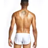 Cueca Boxer Masculina Ice Silk Cintura Baixa Conforto Suave Calção Lateral Dividido Cuecas masculinas