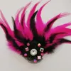 Broscher gotiska svart rosbrosch med fjäder och kristall unik corsage för kvinnors smycken bröllop halloween gåvor