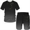 Survêtements pour hommes impression 3D nouveau short de plage pour hommes Scorpion cool T-shirt été hip-hop mode sportswear respirant ensemble 2 pièces P230603