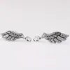 Crystal Diamond Angel Wings Stud Earring för Pandora Real Sterling Silver Earrings Set Designer Jewelry for Women Girls Wedding Party Earring With Original Box