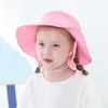 Haaraccessoires Kinderen Mesh Emmer Hoeden Nieuwe Zomer Effen Kleur Zonnehoed Voor Baby Jongens Meisjes Katoen Zonnescherm Outdoor Strand vissen Caps