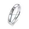 Bandringe Neue Mode Hoffnung Glaube Liebe Frauen Ring elegant 316L Edelstahl 3 Töne Frauen Accessoires Drop Lieferung Schmuck DH72A