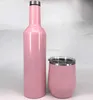 750ML Vacuum red Wine shape Bottle Stainless Steel Flask Double Wall Insulated Beer Glasses Travel Water Bottle outdoor Hydration Gear