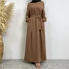 Vêtements ethniques Abaya Femme Musulmane Ramadan Eid Modest Dubaï Robes Manches Longues Solide Couleur Hijab Robe Élégant Turquie Caftan Islamique