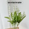 Fiori decorativi Mughetto artificiale Decorazione domestica Romantico fiore bianco Country Wedding Party Desktop