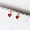 Charm Love Heart Drop Earrings For Women Red Clear Romantic Accession Present Girls Fashion Jewelry R230603