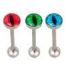 Anelli per la lingua Dragons Eye Ring Piercing Barbell Orecchino Bar Helix Cartilagine Stud Acciaio inossidabile Trago Gioielli per il corpo Drop Delivery Dhaih