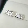 Personality YES NO Ear Studs for Women Girls Tiny Asymmetric Letters Nice gift children Simple Stud Brincos