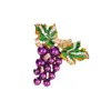 Broches Emaille Paarse Druif Revers Pin Zomer Fruit Badges Rugzak Accessoires Groothandel