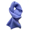 Scarves Men Scarf Winter Windproof Solid Color Soft Thick Knitting Keep Warm Cozy Unisex Korean Style For Outdoor