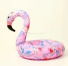 Nytt tecknad tryck Flamingo Swim Rings Water Sports Toys Uppblåsbara flottörer Beach Water Paty Toy Colorful Flatable Floating Animal Raft