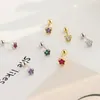 Charm Colorful Mini Star Flat Ear Stud örhängen för kvinnor Multicolor Body Jewelry R230603