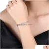 Charm Armband Fashion Tree of Life Charms Armband 925 Link Chain Sier Color Leaf Pendant Bangle Gift Ladies Jewelry Drop Delivery Dhdwk