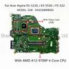 Carte mère DA0ZABMB6E0 pour ACER F5522 E5523 E5553G E5523G Branche mère d'ordinateur