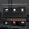 Switchs POE Switch Gigabit Terow Link TE204 10 Porta 100 MBPS POE Switch Switch Alimentatore interno 52V 93W 8+2 Switch Ethernet Fast Ethernet VLAN