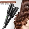 Curling Irons Hair Curler Fashion Three Tube Iron Curlers Big Wave Wand Ceramic Triple Barrel Arrugation for 230602