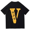 Vlone 999 T Shirt Large V 22SS moda Vlones Co Limited Orange Printed T-shirt Męs
