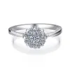 Band Ringen Vrouwen Engagement Bridal Verstelbare Sier Bloem Diamanten Ring Mode-sieraden Drop Levering Dhbpy