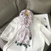 Foulards coton et lin écharpe au toucher européen N mode tempérament mince châle voyage crème solaire quatre saisons femme