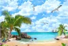 Wallpapers Custom Mural 3d Wallpaper Coconut Palm Beach Seascape Po Wall Paper Decor Painting Murals For Walls 3 D