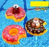 INS Inflável Floating Drink porta-copos almofada mini anel de natação Coasters Boias de banho Flamingo nuvem Abacaxi Donut colchão de banho brinquedos