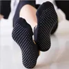 Women Backless Yoga Pilates Socks Towel Bottom Breathable Anti Slip Silicone Bottom Sock Cotton Ballet Dance Sports Sox Slipper for Fitness Gym Alkingline