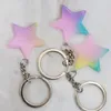 Chaveiros Cute Girls Flatback Gradient Keyring Heart Moon Star Keychain Car Trinket Feminino Jóias Festa Presente de Casamento Llaveros Para Mujer