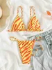 Women's Swimwear ZTVitality Zebra Print Push Up Bikini Sexy Bikinis 2021 New Arrival Padded Bra Low Waist Swimsuit Female Swimwear Women Biquini J230603