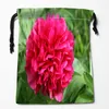 Storage Bags Peony Flowers Drawstring Custom Printed Receive Bag Compression Type Size 18X22cm