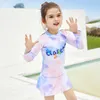 Trajes de baño para niños Trajes de baño para niños pequeños y medianos estilo dividido para tomar el sol durante mucho tiempo para dormir para niñas P230602