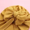 Accessori per capelli Cappello per bebè Big Bowknot Girl Tinta unita Turbante Knot Head Wraps Berretto per bambini Puntelli per neonati