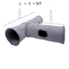 Giocattoli tunnel gatto collappebile TUSCATO KITTE PAY TUBE PER BUNNI DI CANI CATTI con giocatto di gatto a sfera 2 Suep Hole PEEP PECHETTI