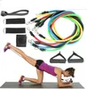 Multifunktionella gymresistensband Kit Fitness Bands Workout Home Elastic Band Chest Expander Set Pilates Yoga Rubber Training Pull Rope